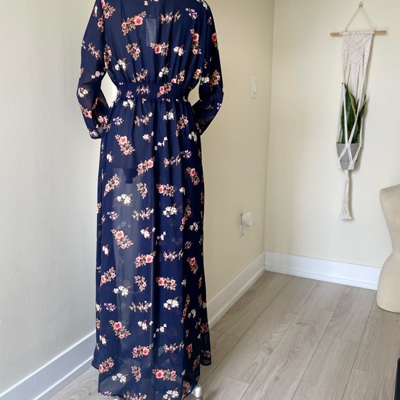 Sheer Maxi Floral Dress/Shawl - M - Picture 3 of 6